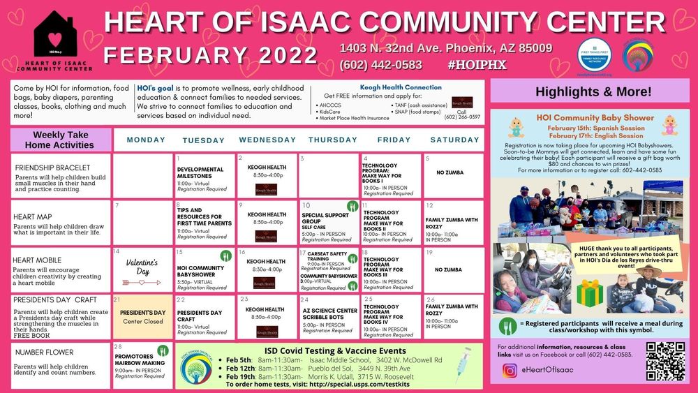 Heart of Isaac Calendar