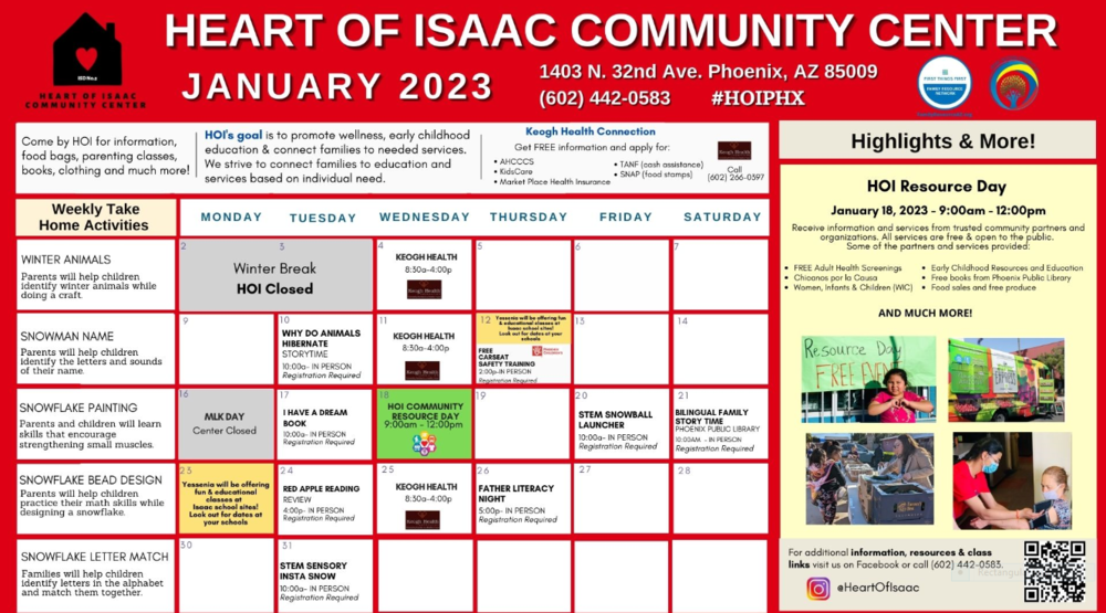 Heart of Isaac Calendar 