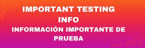 Important Testing Info