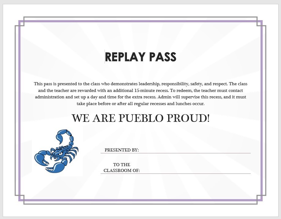 Replay Pass