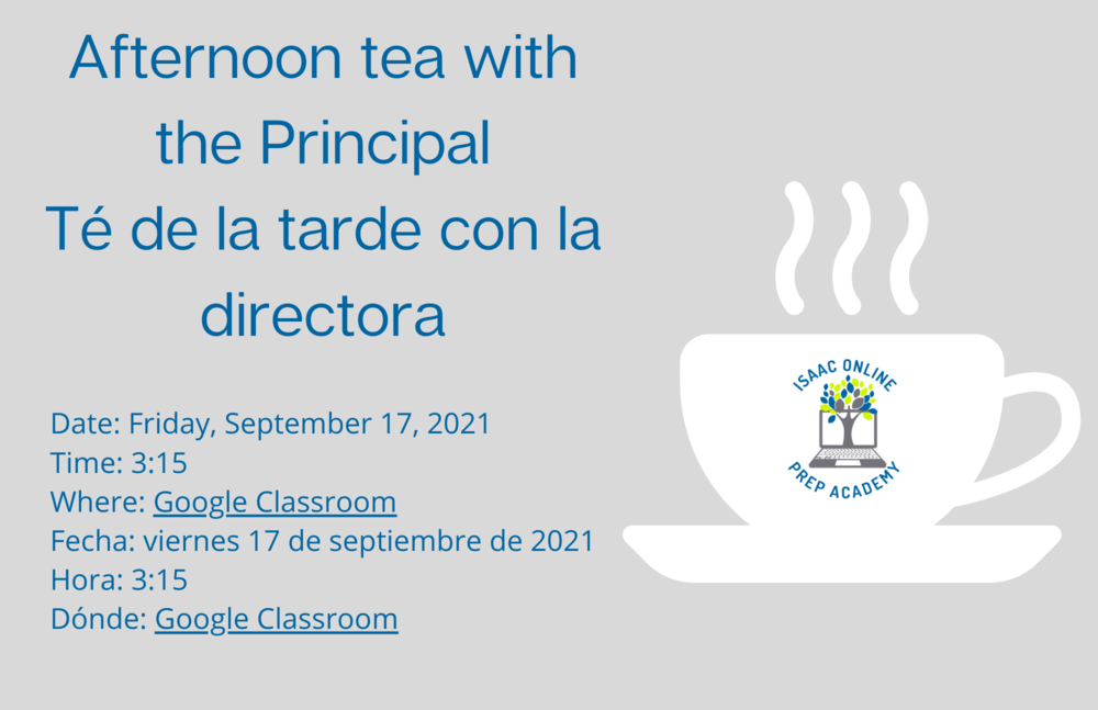 Afternoon tea with the principal