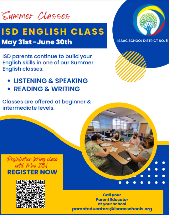  ISD Family Summer Classes and Summer English Program 
