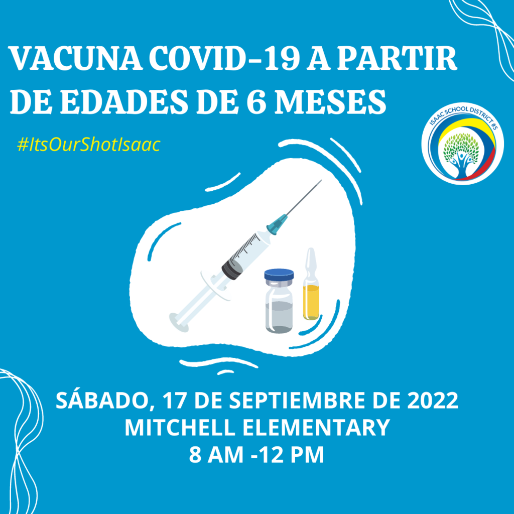 Receive your free covid-19 vaccine or booster on Saturday, September 17th from 8:00-12:00 PM at Mitchell Elementary School located at 1700 N. 41st Avenue, Phoenix, AZ 85009