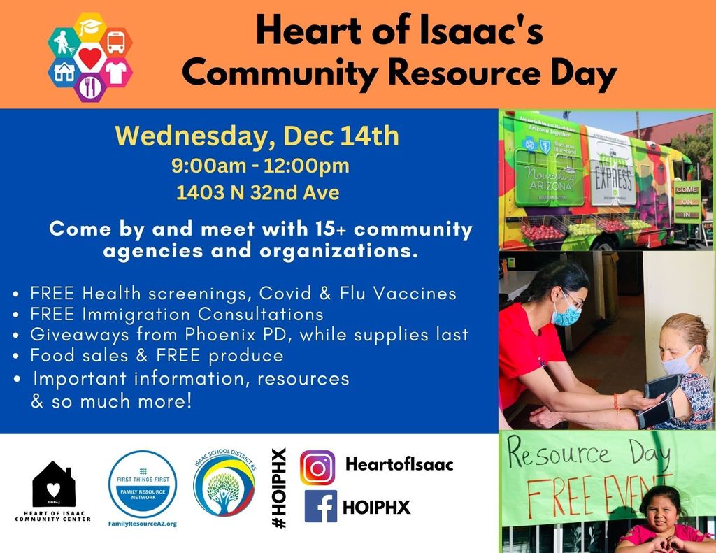 Day of Resources Wednesday 14th of December 1403 N 32nd Ave 9 am until noon
