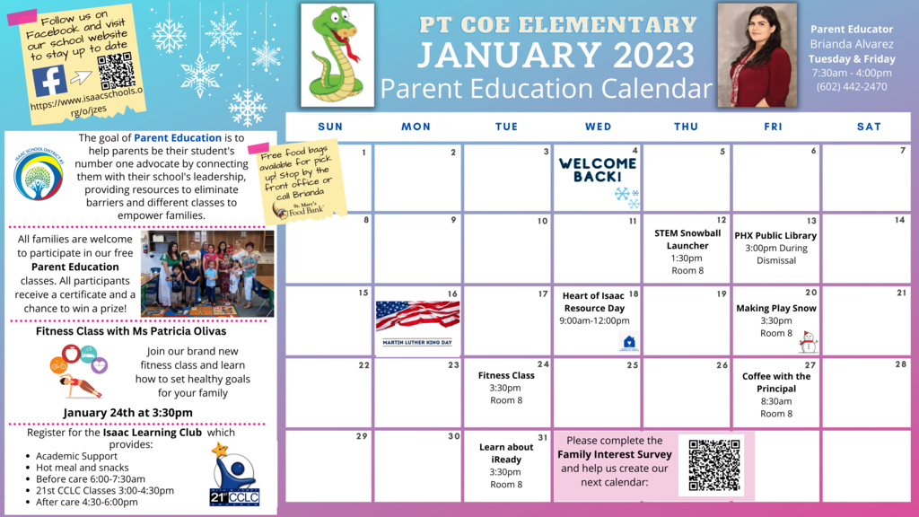 January 2023 Parent Educator Calendar- E