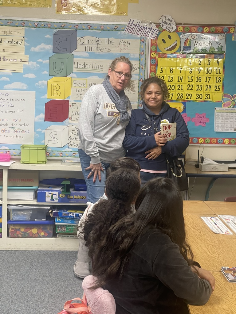 Ms. Bazan with a parent reader