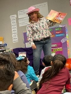 A reader from the Organization Kids Need to Read came to read to our Kinder through 2nd grade classrooms.