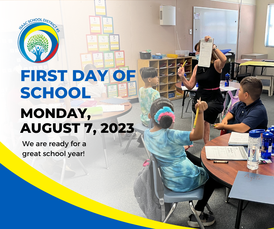 First day of school Monday, August 7, 2023 We are ready for a great school year!